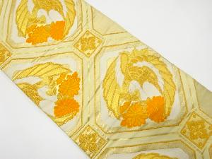 アンティーク　蜀江に鳳凰・花模様織り出し袋帯（着用可）